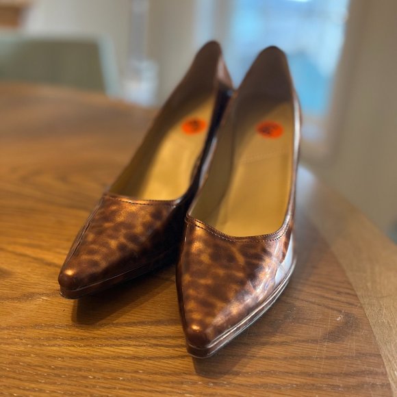 Tahari Calypso Tortoise Shell Heel Size 9.5 - Picture 3 of 10